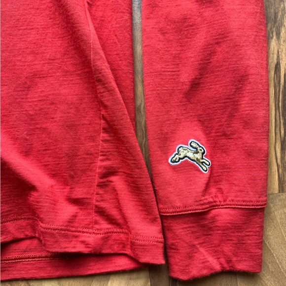 Tracksmith Crimson Crewneck with Branded Hem Patch - Picture 2 of 7